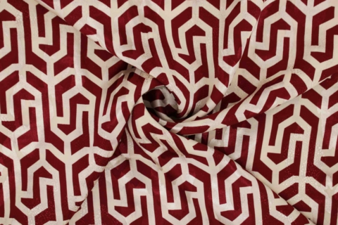Geometric Maze jakard ipək